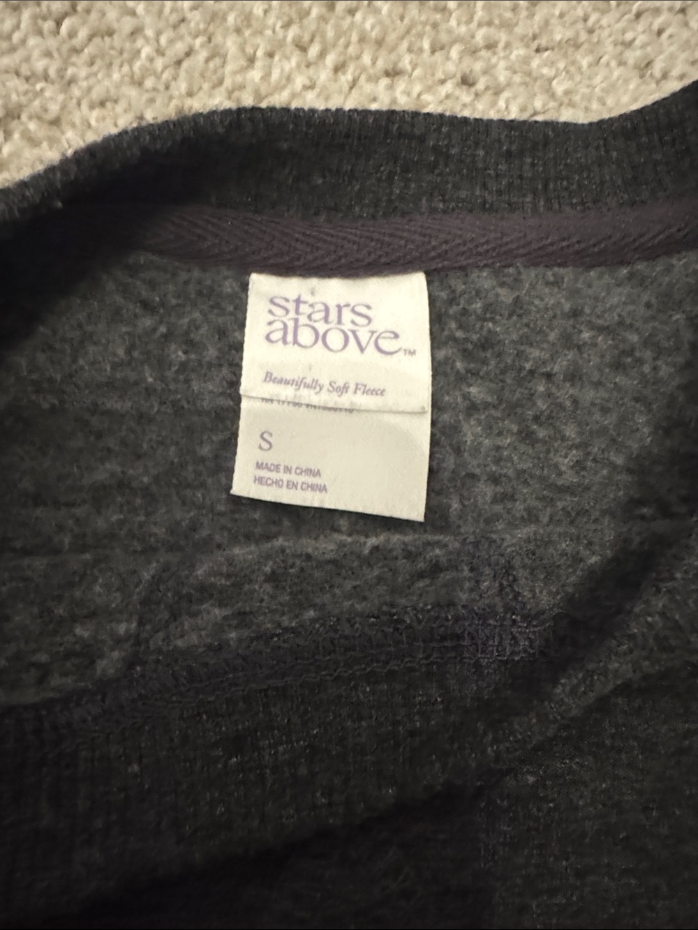 stars above Women's Charcoal Crewneck Sweatshirt - Picture 3 of 9